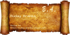 Buday Aranka névjegykártya